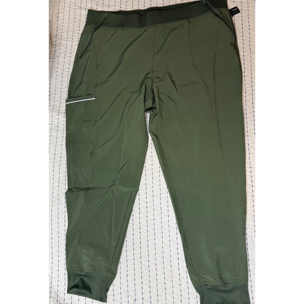 Infinity by Cherokee Women Olive Green Scrub Jogger Pants 2XL CK110A NWT